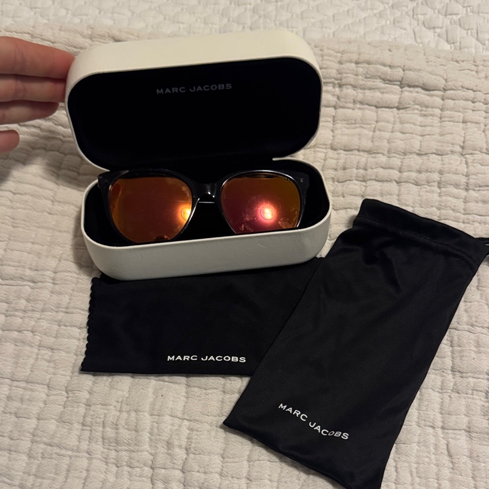 Marc Jacobs Black Sunglasses with Red Lenses